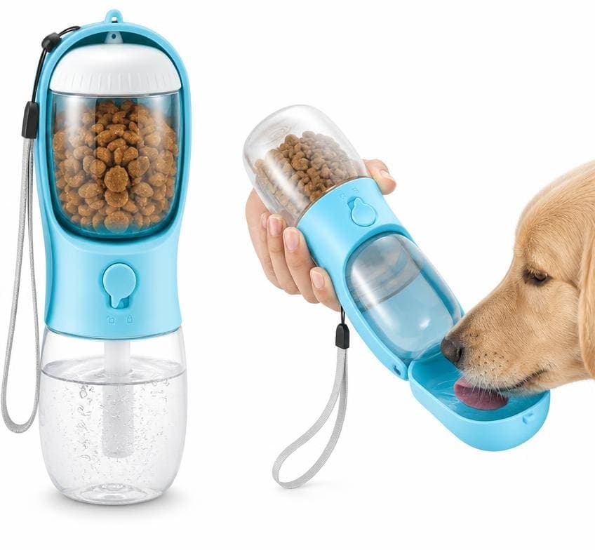 Portable Water Bottle with Food Container & Filter